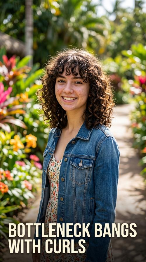 Bottleneck Bangs with Curls