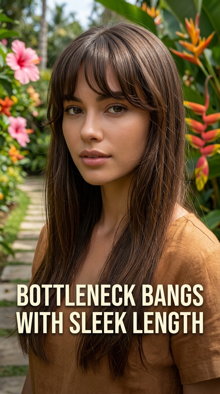 Bottleneck Bangs with Sleek Length