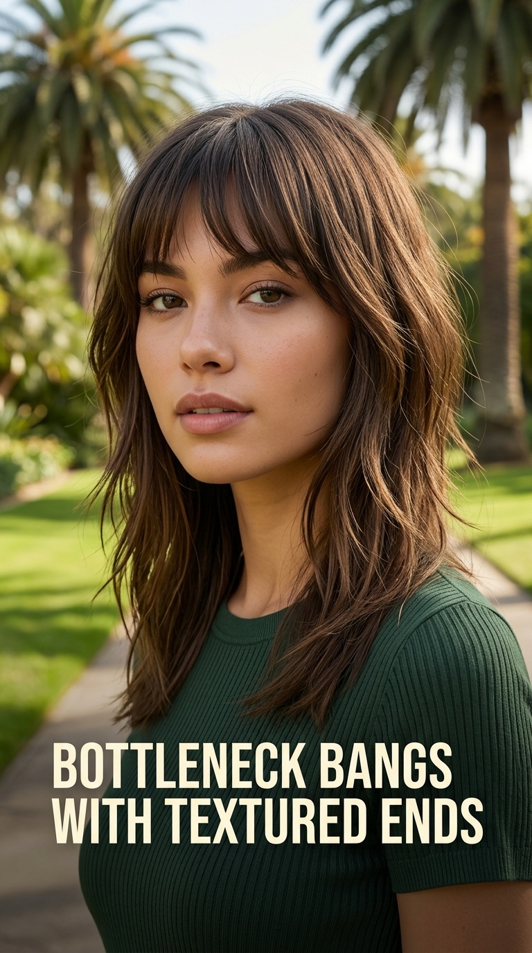 Bottleneck Bangs with Textured Ends