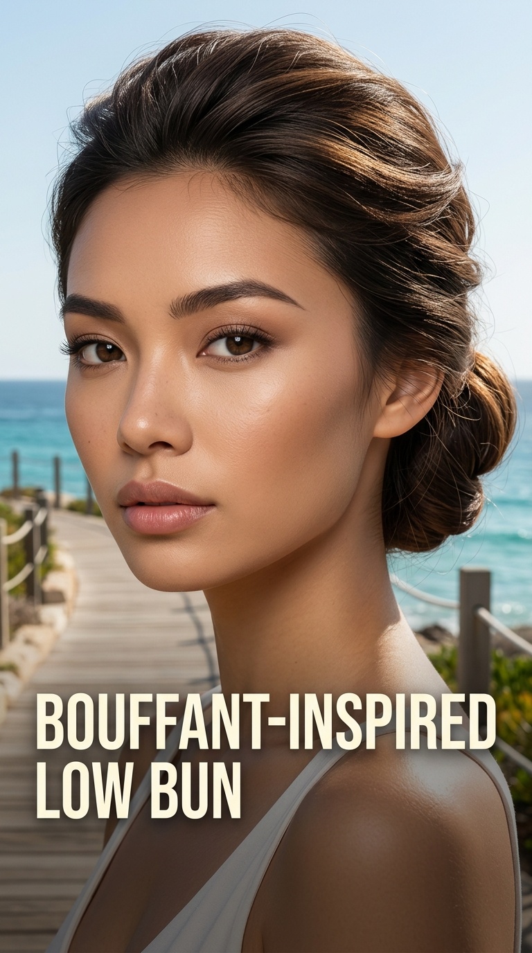 Bouffant-Inspired Low Bun