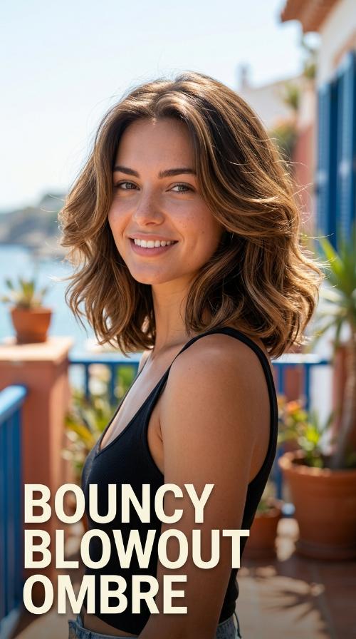 Bouncy Blowout Ombre