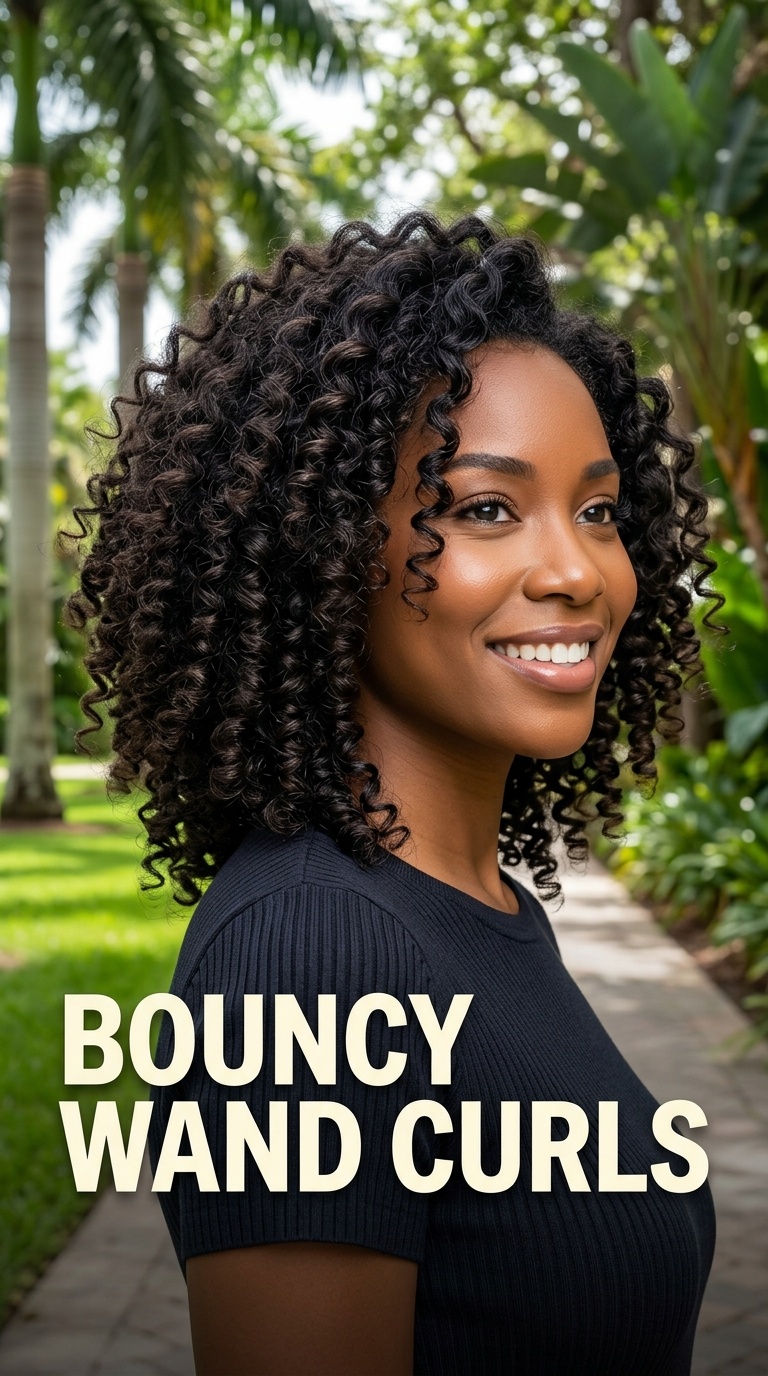 Bouncy Wand Curls