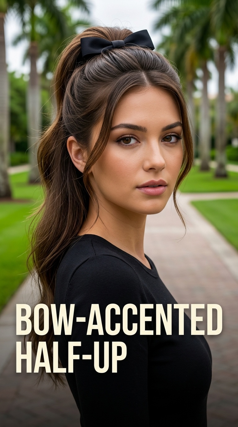 Bow-Accented Half-Up