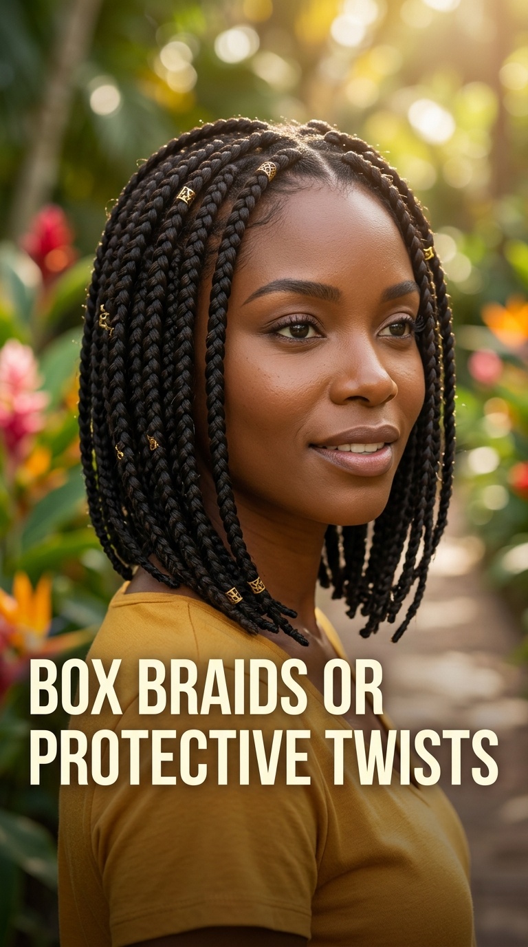Box Braids or Protective Twists