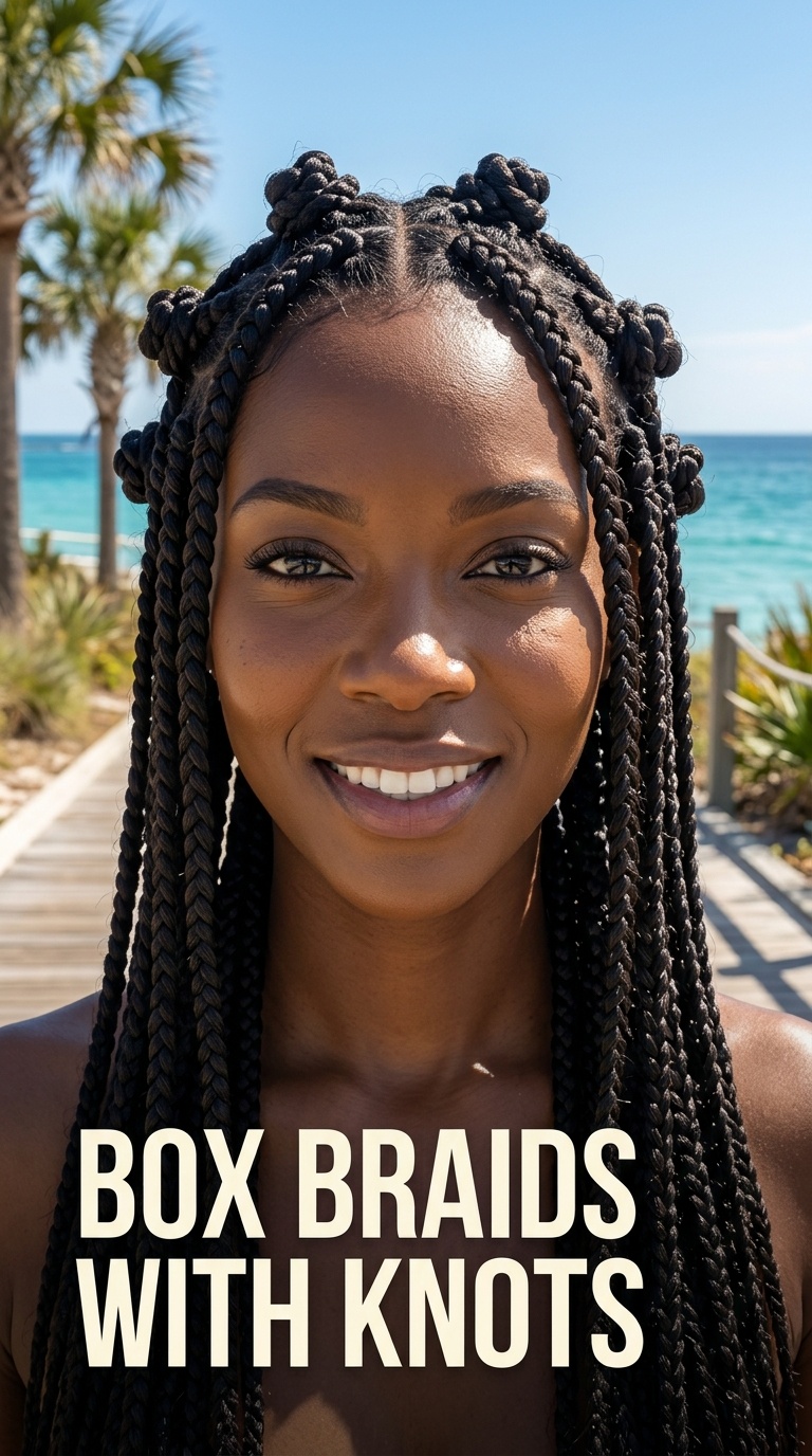 Box Braids with Knots