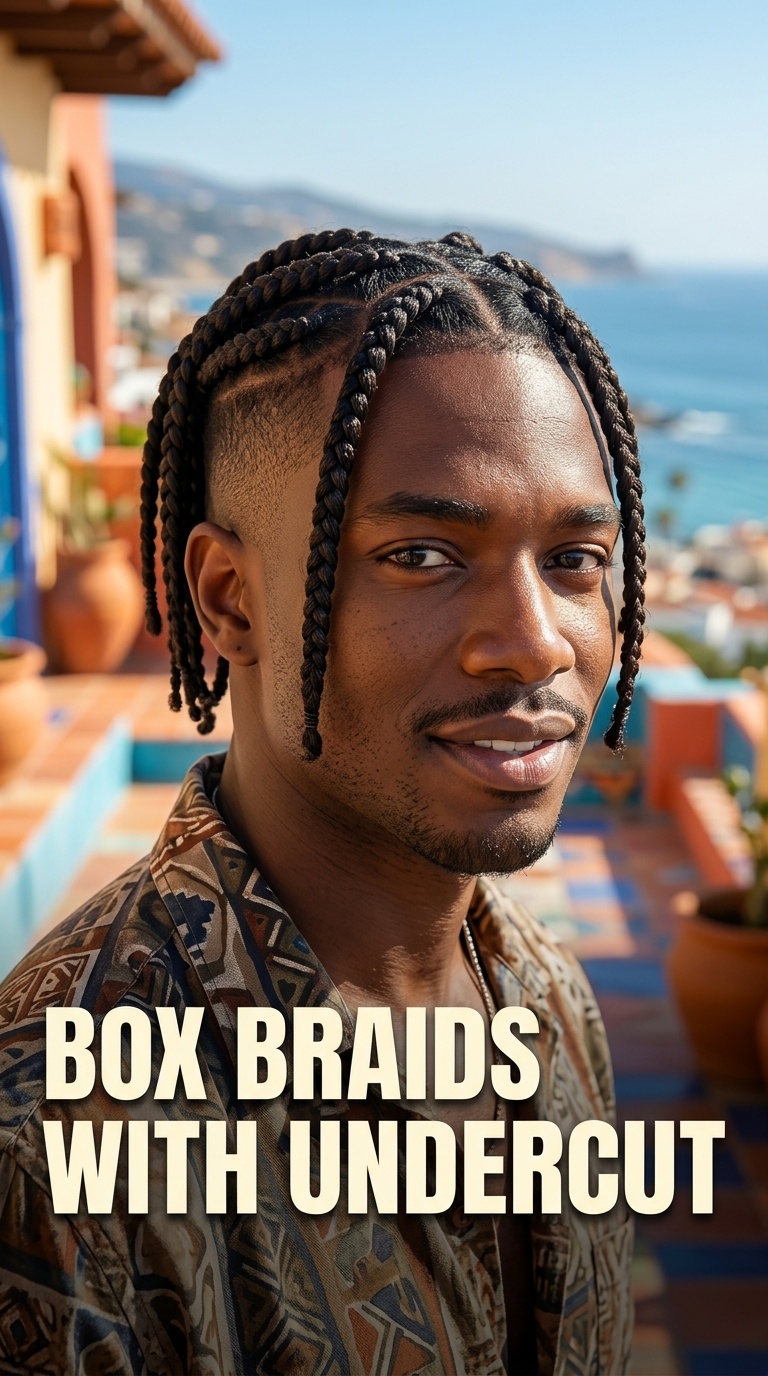 Box Braids with Undercut