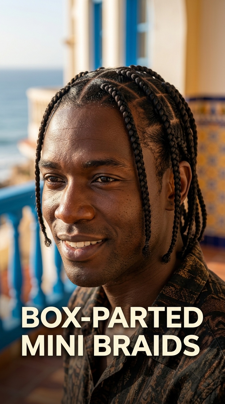 Box-Parted Mini Braids