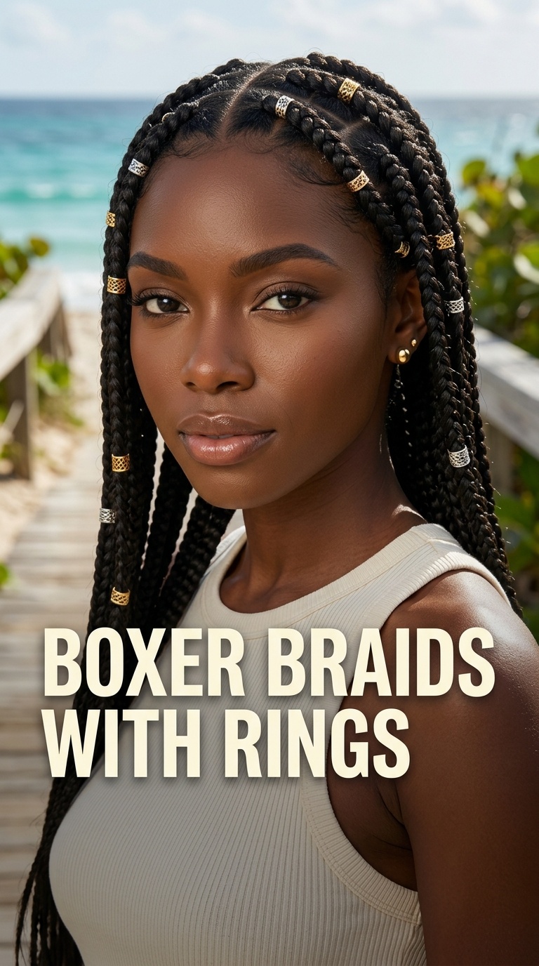 Boxer Braids with Rings