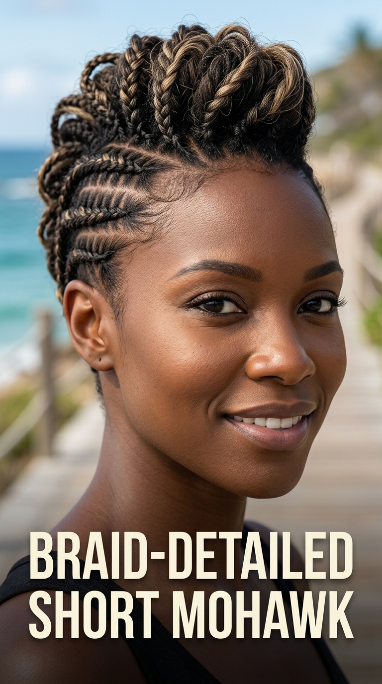 Braid-Detailed Short Mohawk