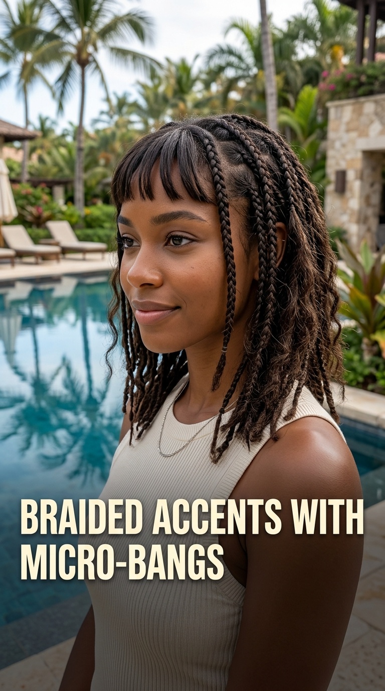 Braided Accents with Micro-Bangs