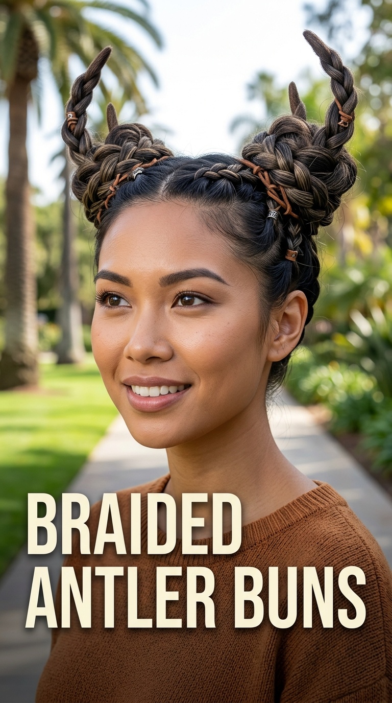 Braided Antler Buns