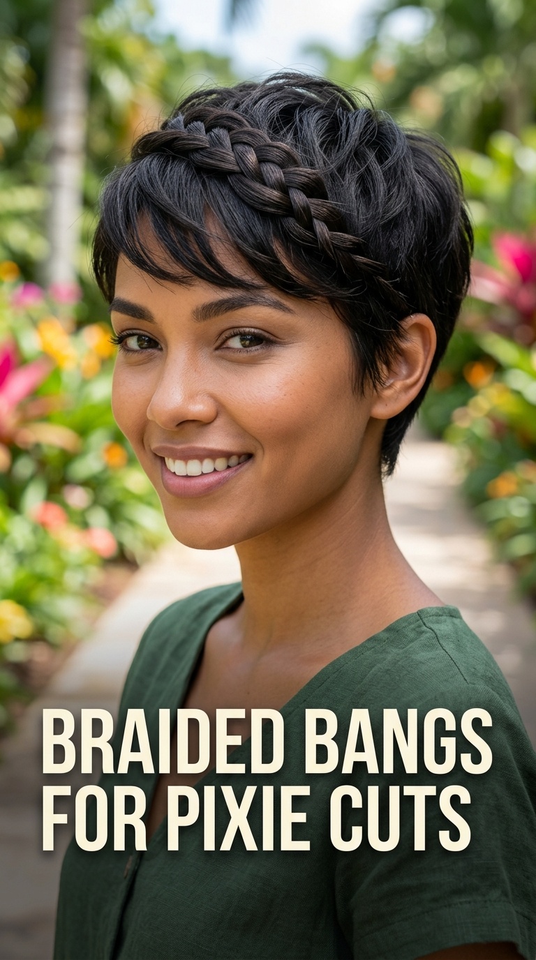 Braided Bangs for Pixie Cuts