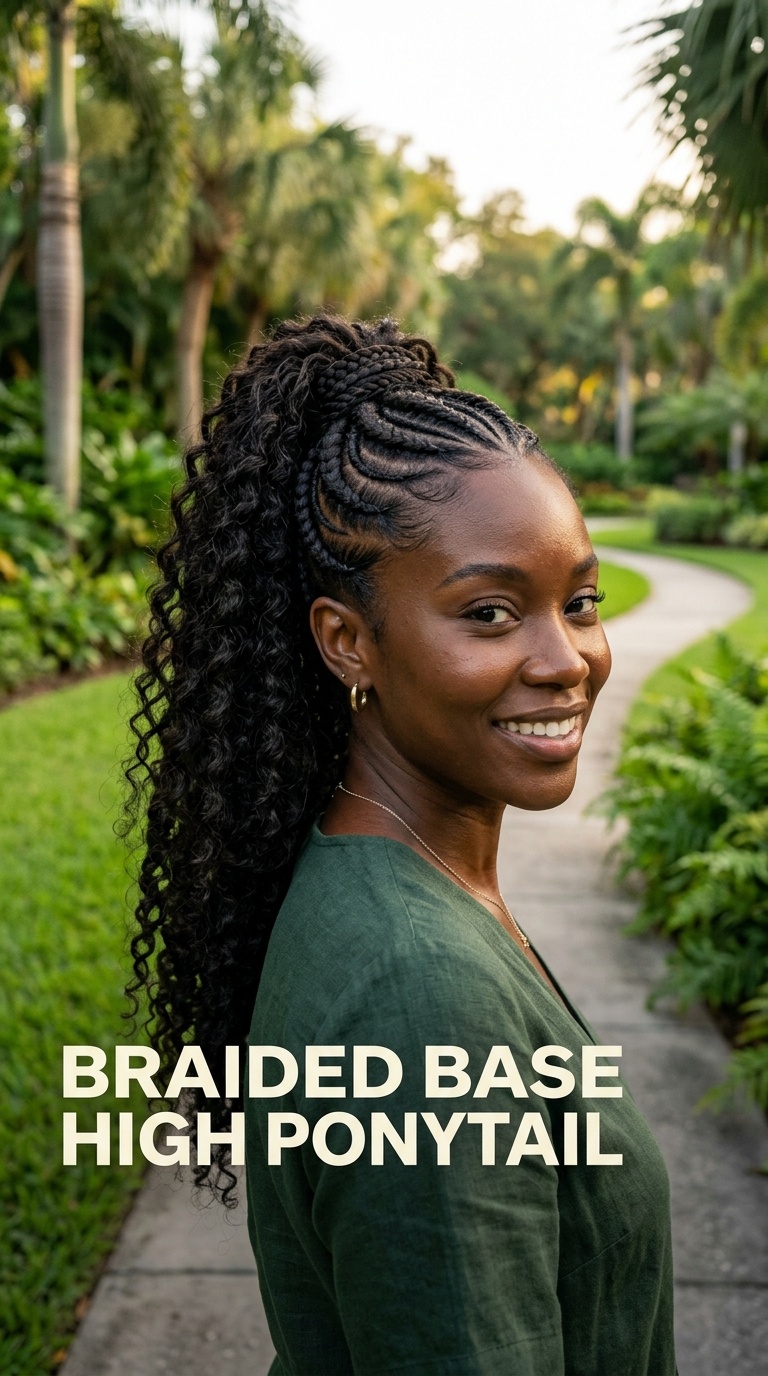 Braided Base High Ponytail