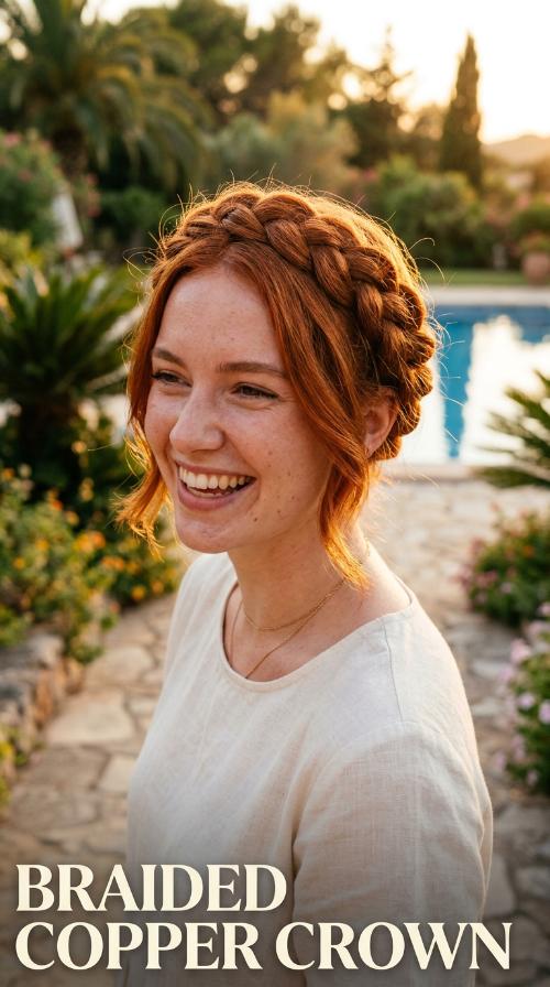 Braided Copper Crown