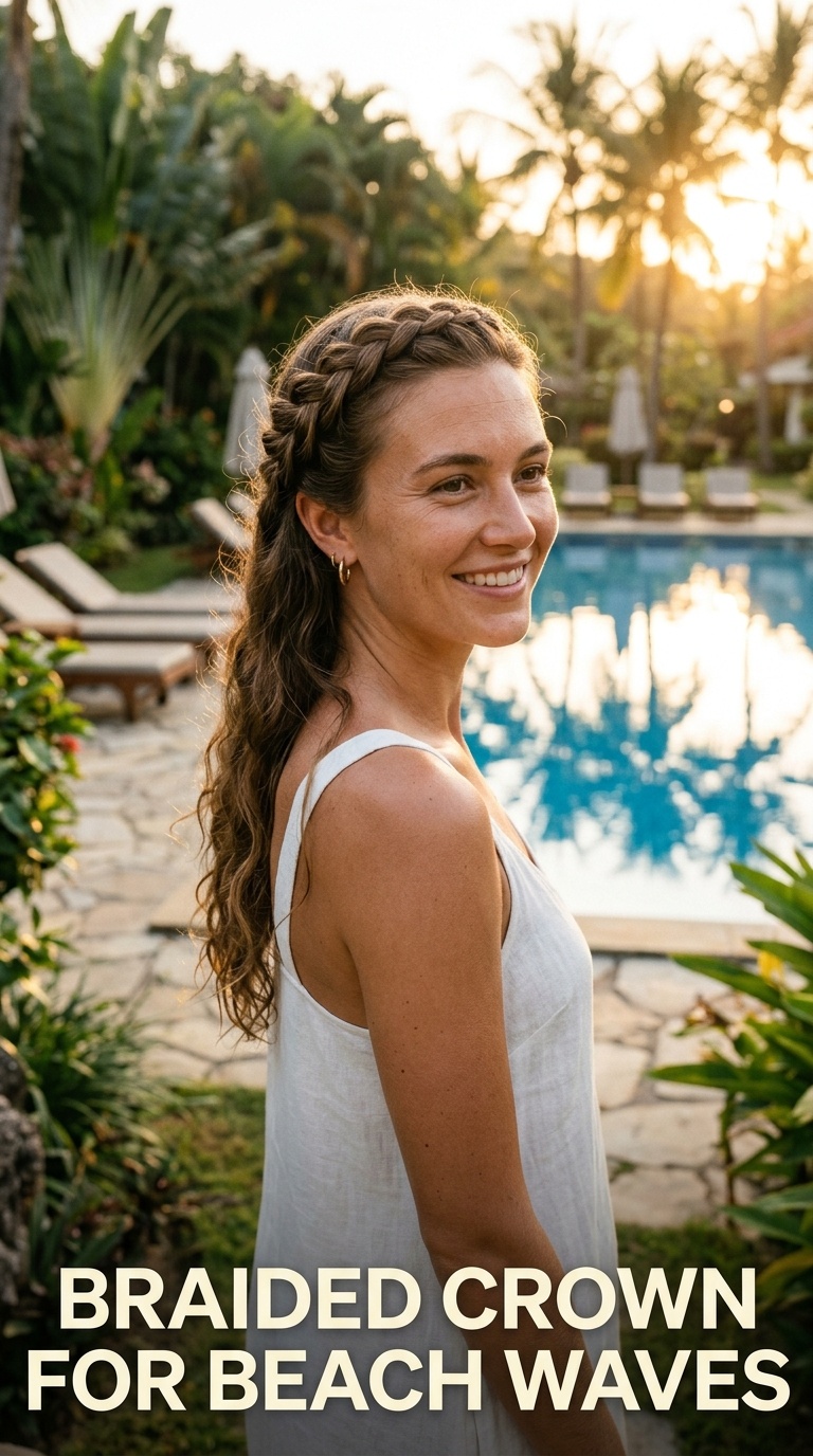 Braided Crown for Beach Waves