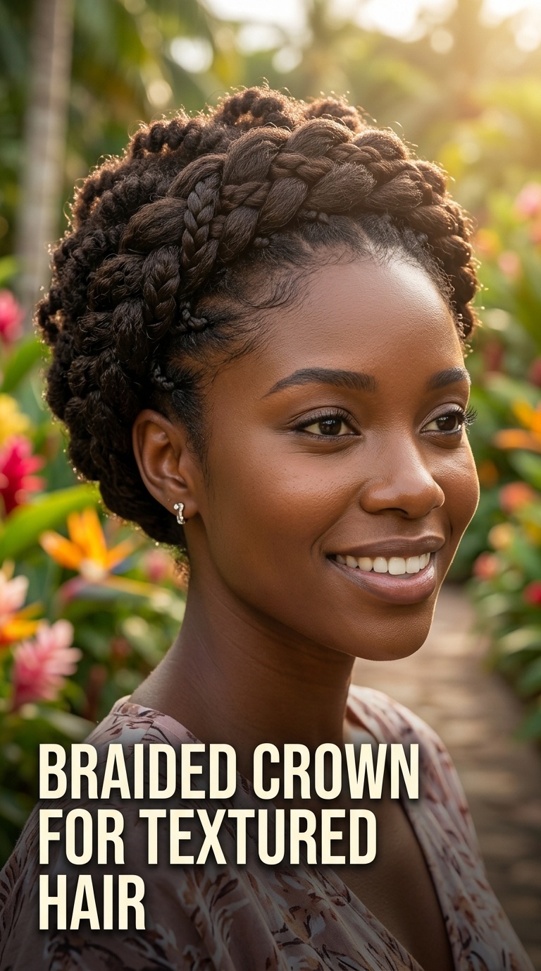 Braided Crown for Textured Hair