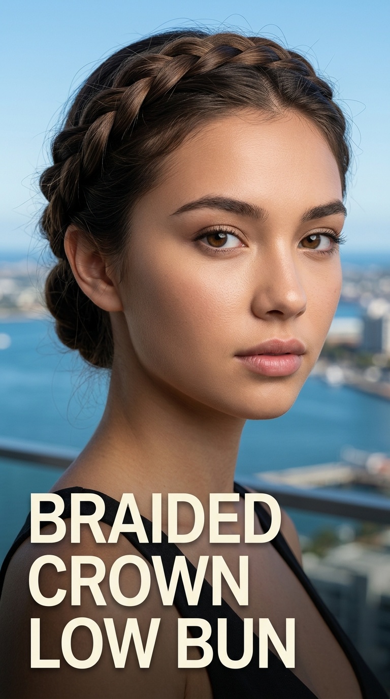 Braided Crown Low Bun