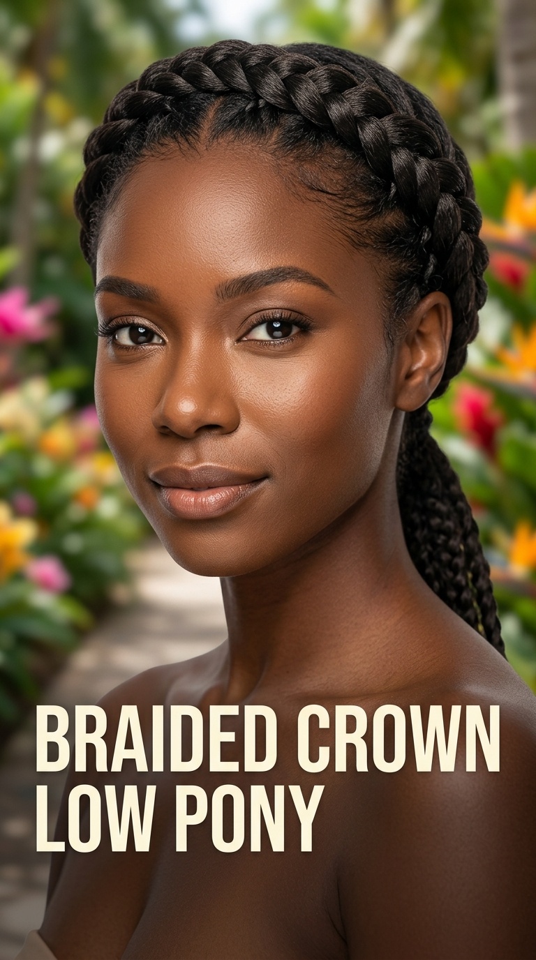 Braided Crown Low Pony