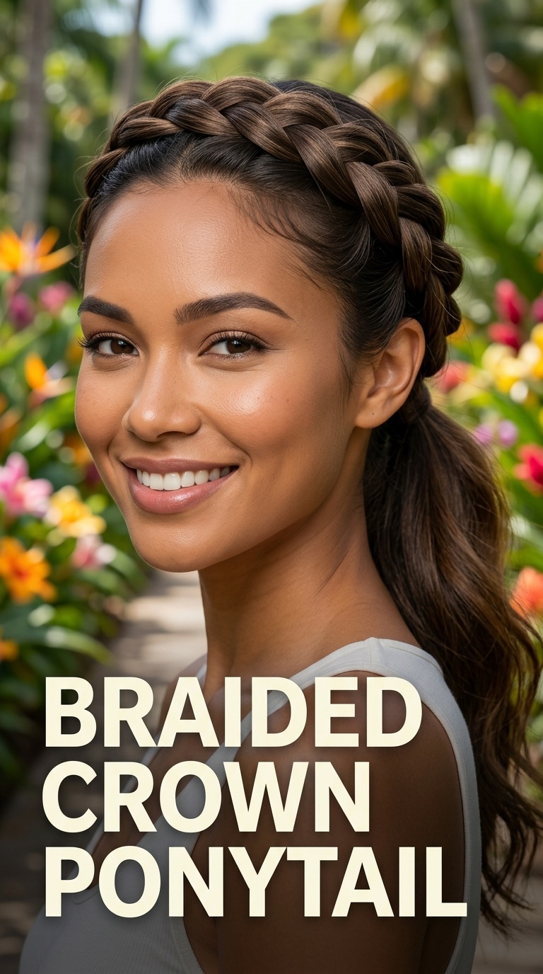 Braided Crown Ponytail