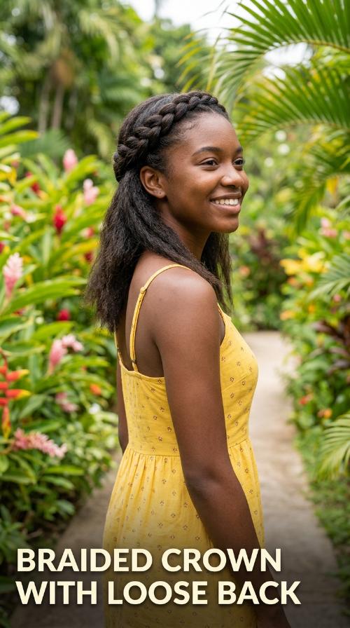 Braided Crown with Loose Back