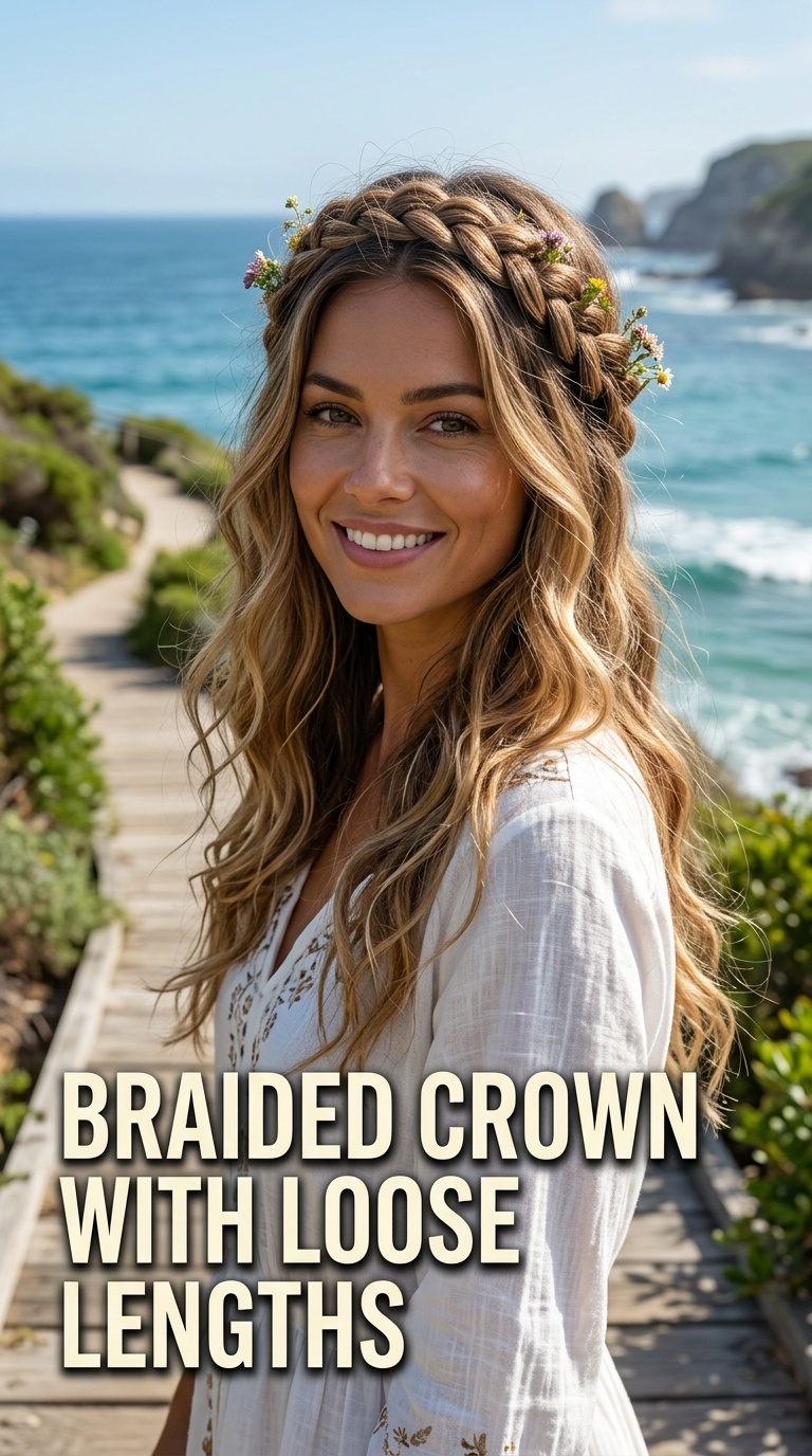 Braided Crown with Loose Lengths