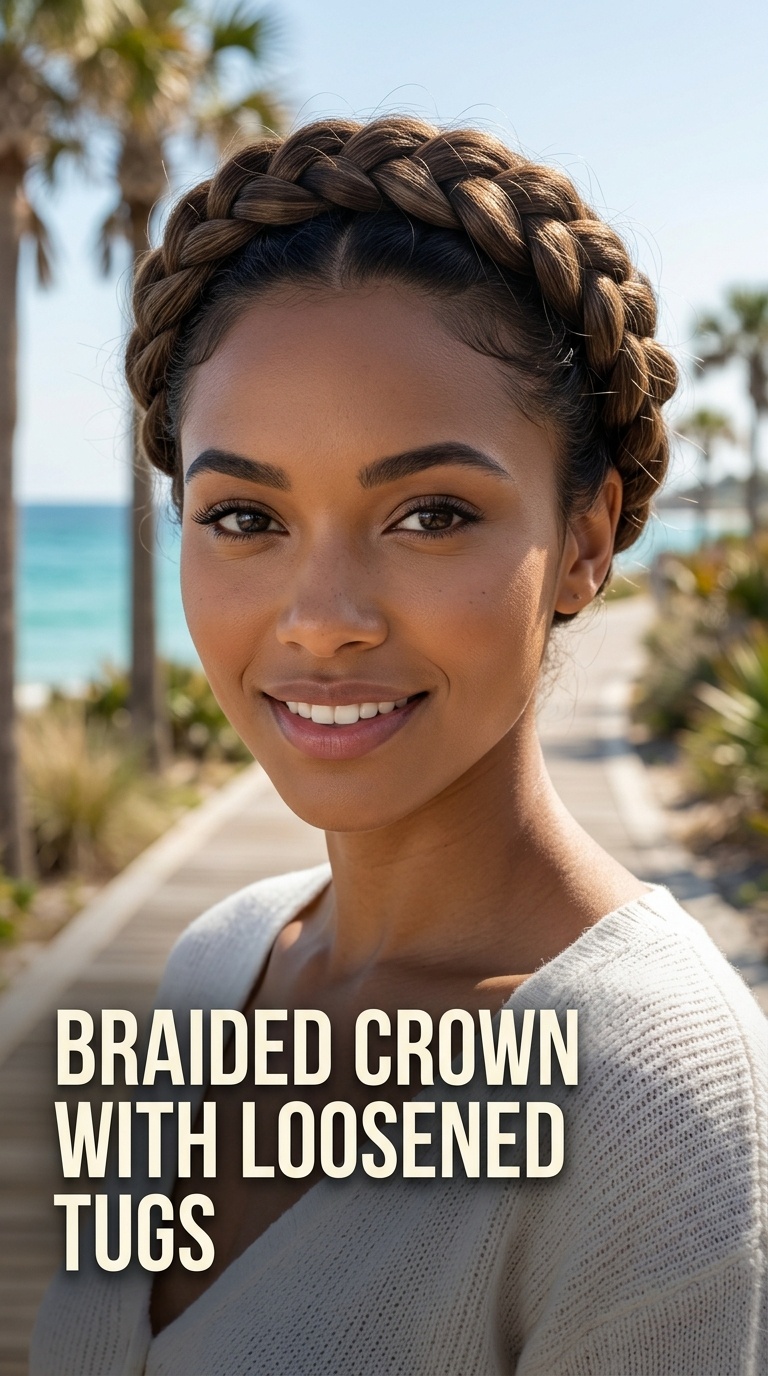 Braided Crown with Loosened Tugs