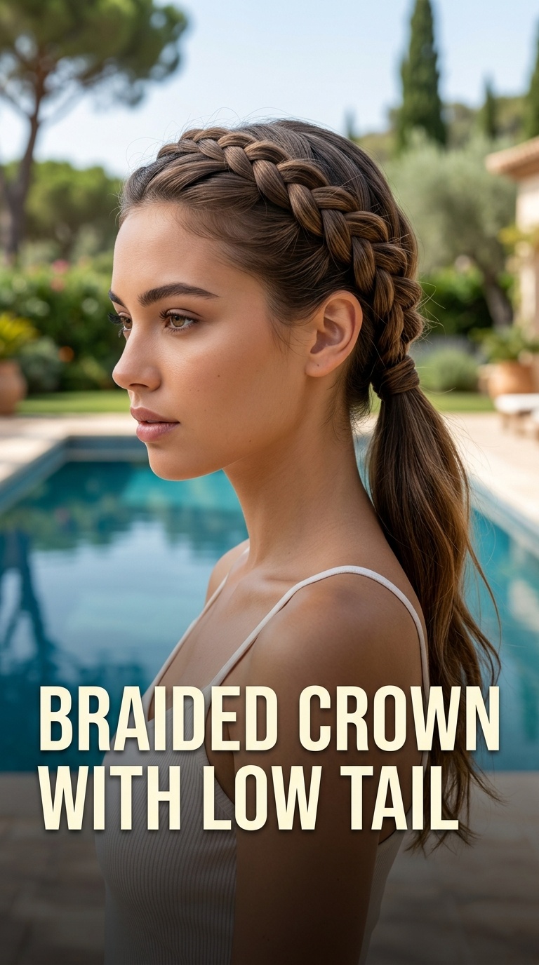 Braided Crown with Low Tail