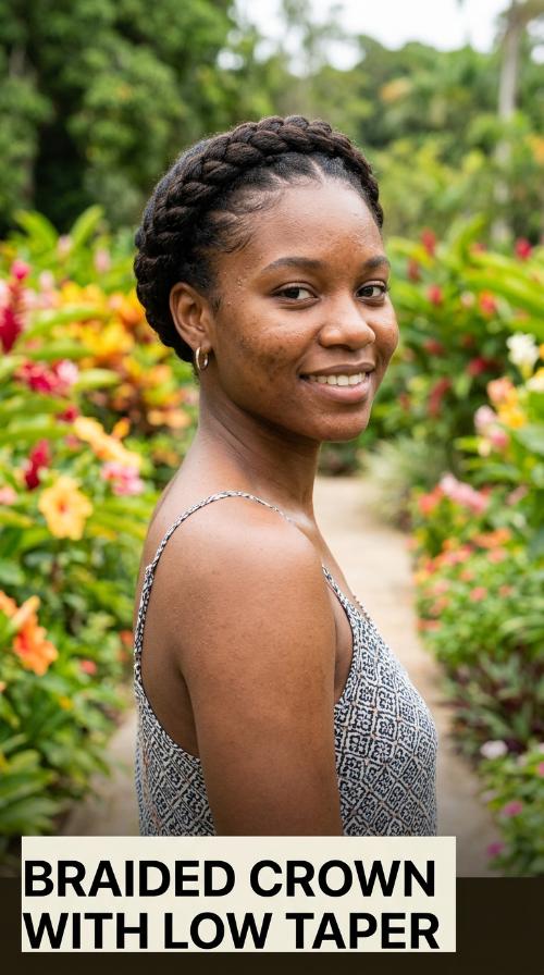 Braided Crown with Low Taper