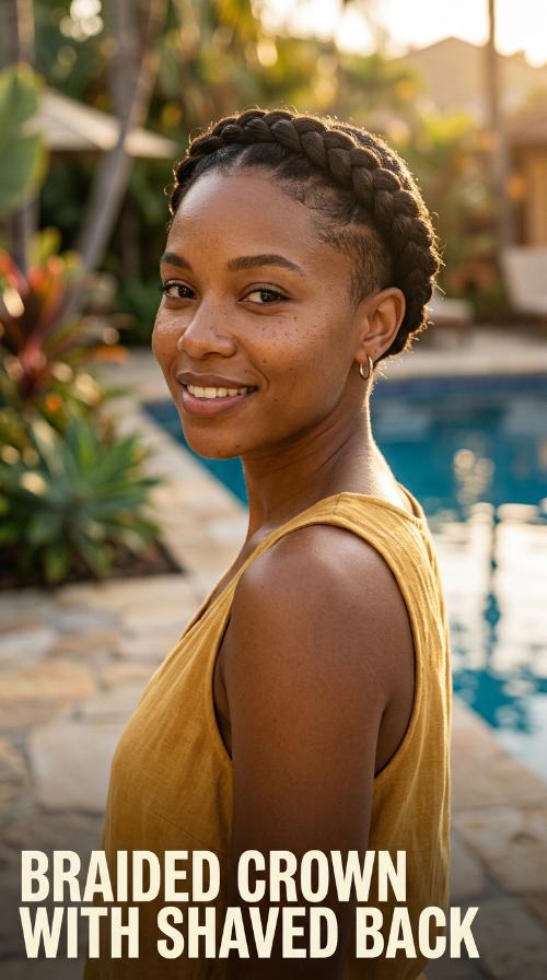 Braided Crown with Shaved Back