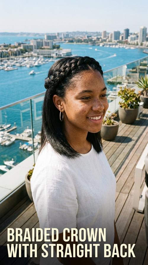 Braided Crown with Straight Back