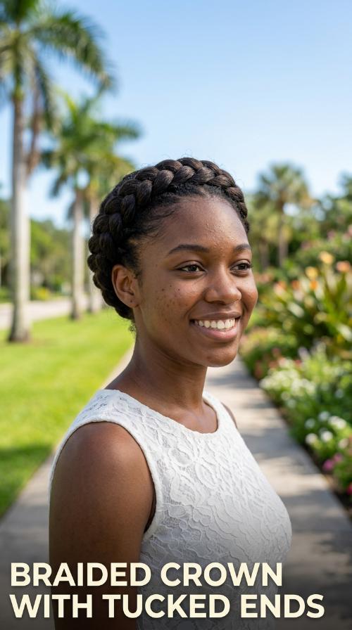 Braided Crown with Tucked Ends