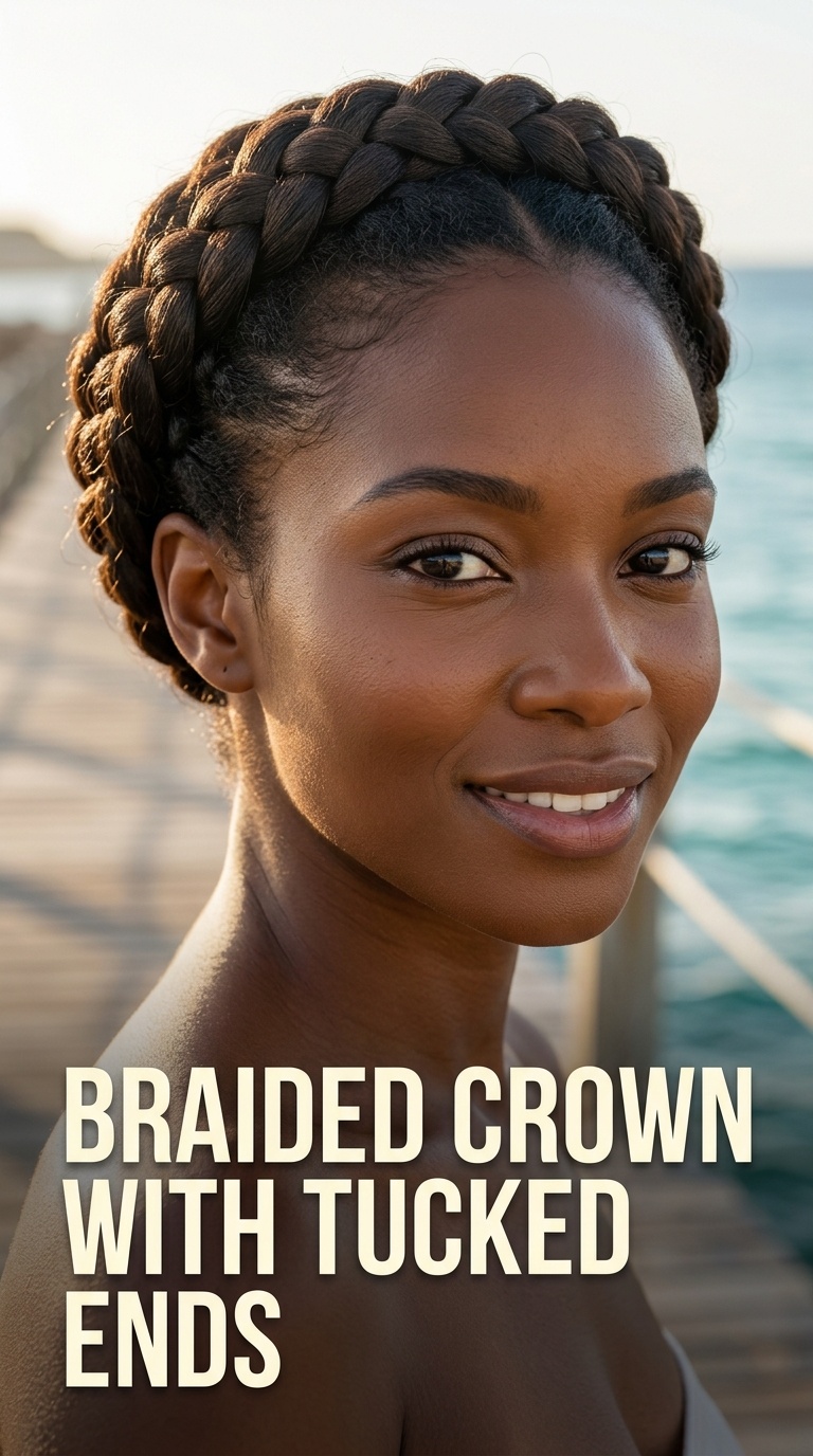 Braided Crown with Tucked Ends