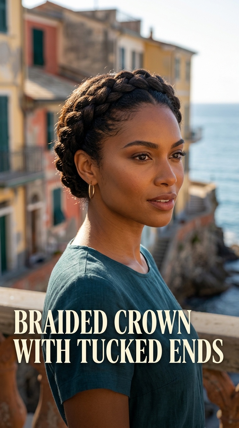 Braided Crown with Tucked Ends