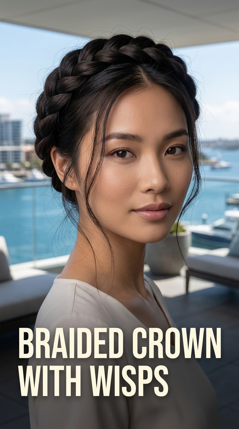 Braided Crown with Wisps