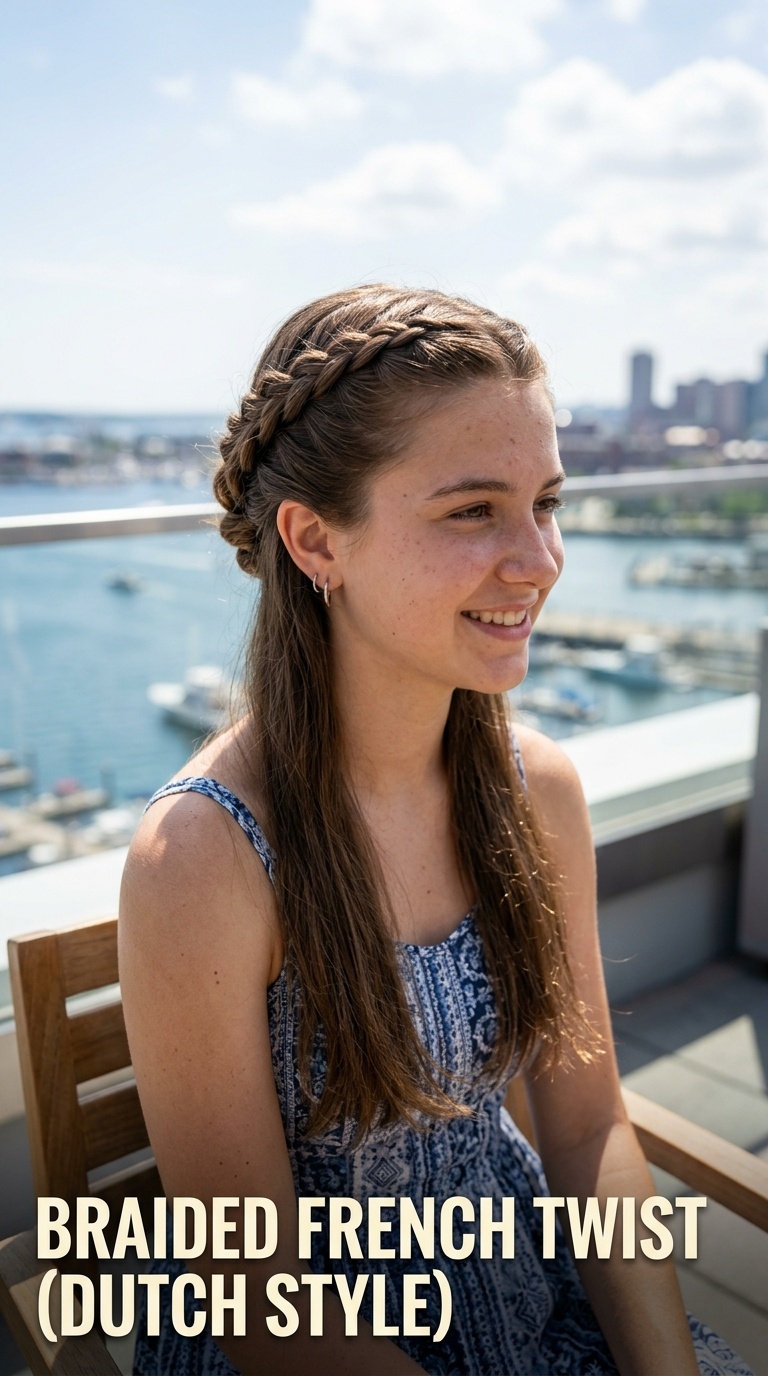 Braided French Twist (Dutch Style)