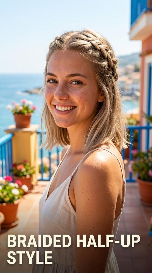 Braided Half-Up Style