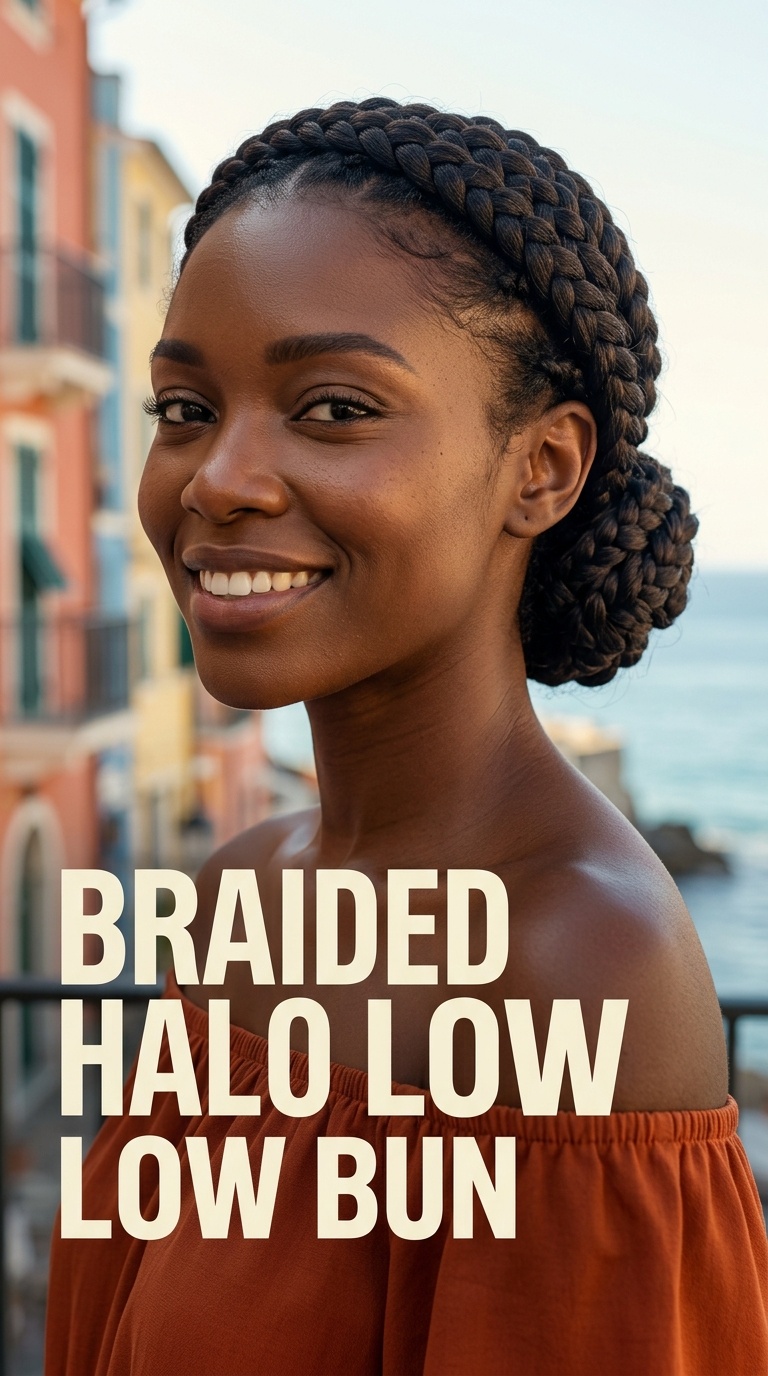 Braided Halo Low Bun