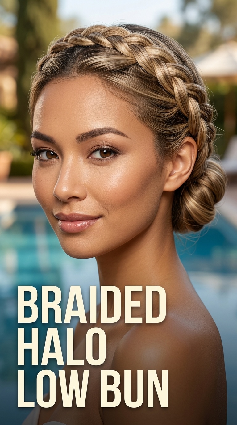 Braided Halo Low Bun