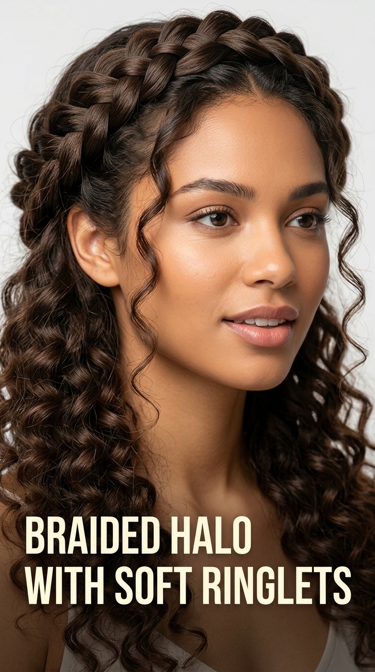 Braided Halo with Soft Ringlets