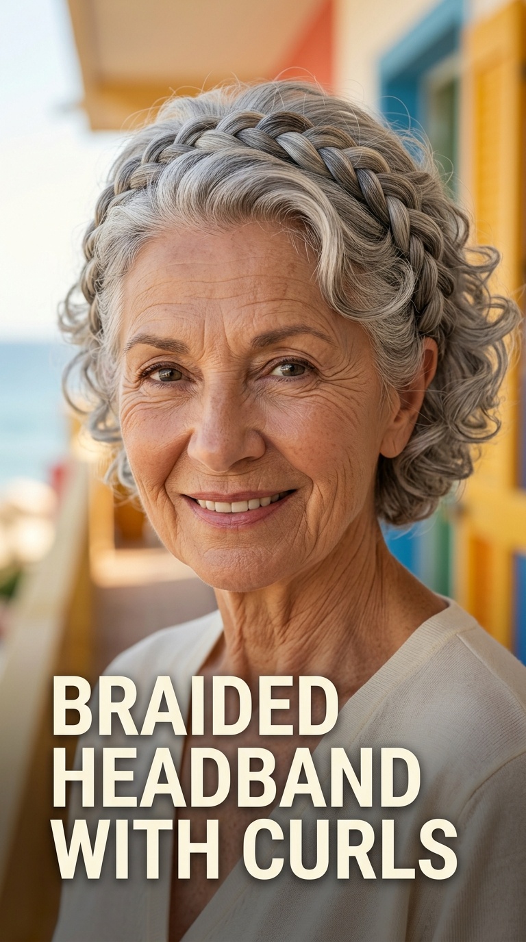 Braided Headband with Curls