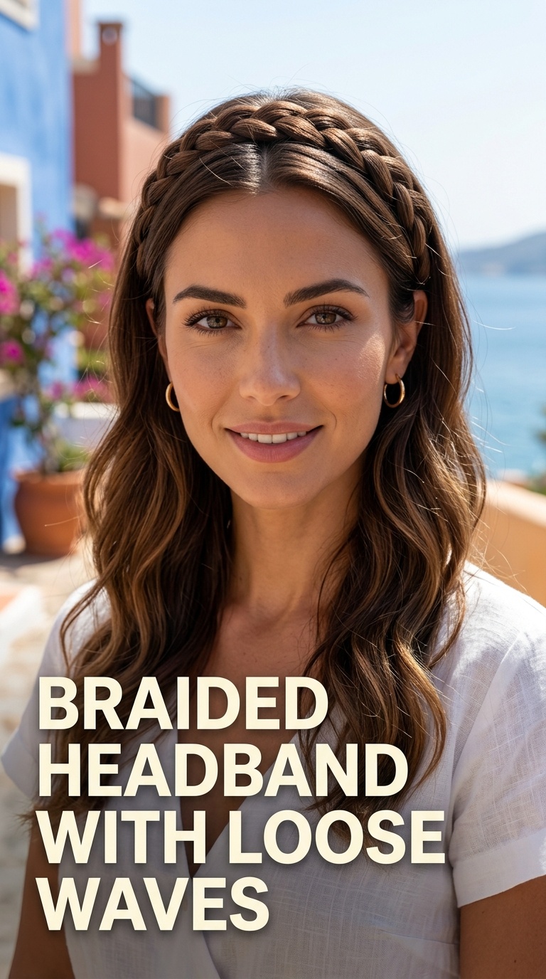 Braided Headband with Loose Waves