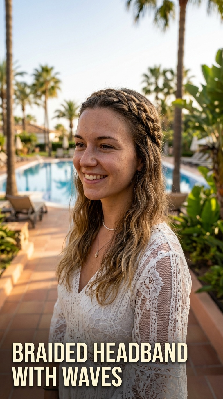 Braided Headband with Waves