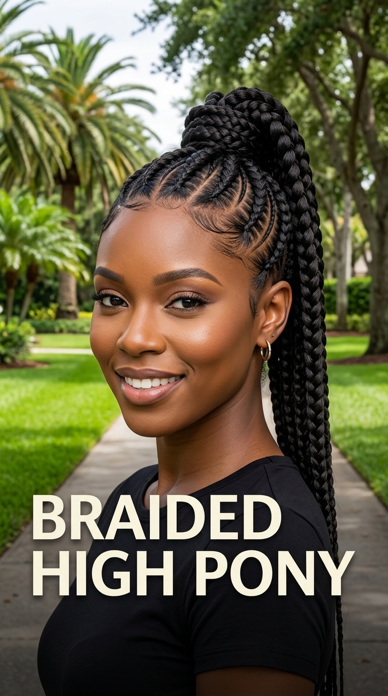 Braided High Ponytail