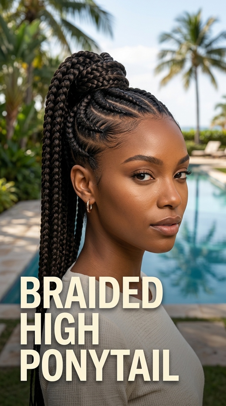 Braided High Ponytail
