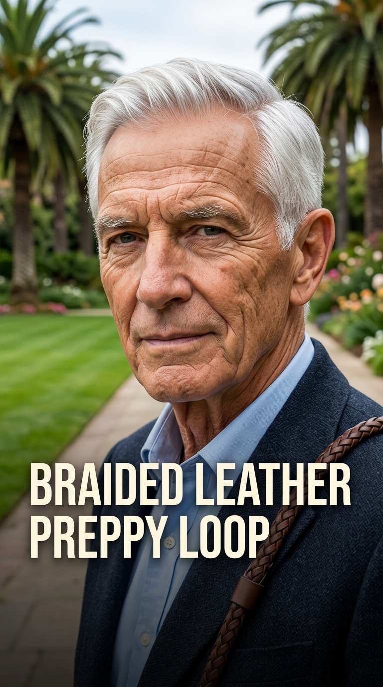 Braided Leather Preppy Loop