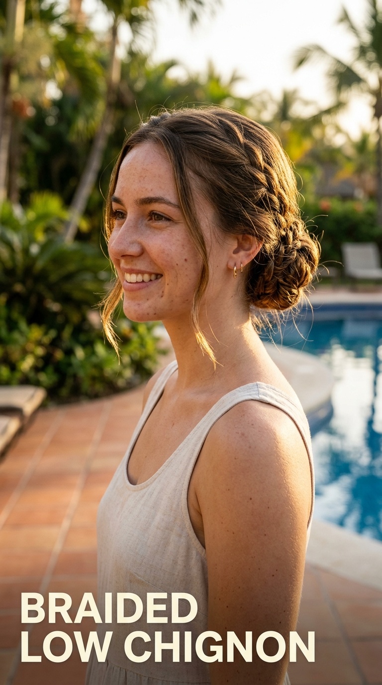 Braided Low Chignon