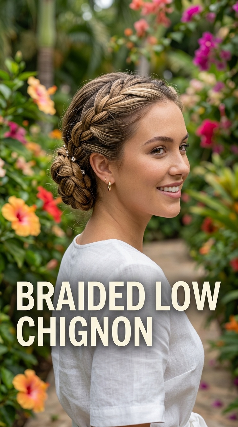 Braided Low Chignon