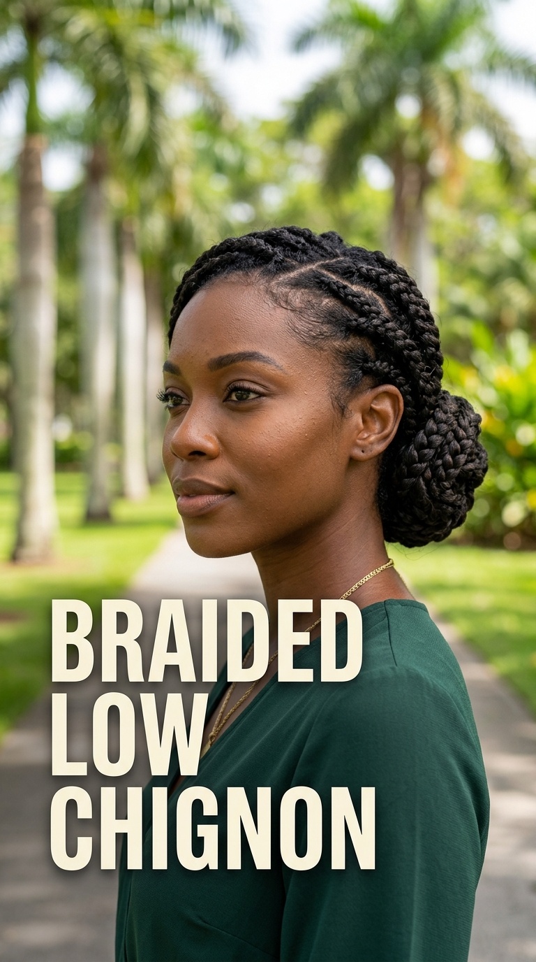 Braided Low Chignon