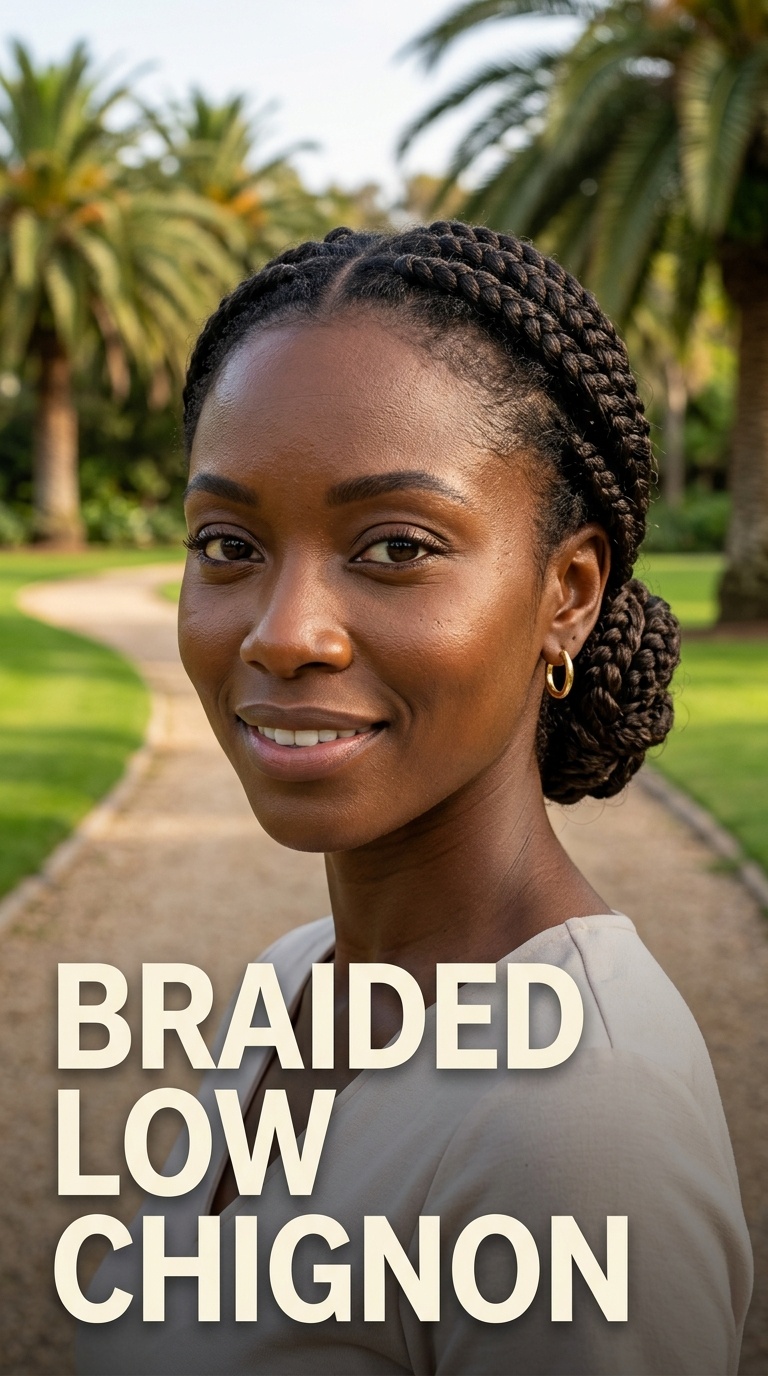 Braided Low Chignon