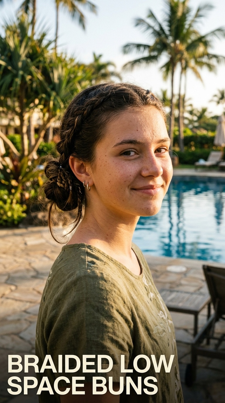 Braided Low Space Buns